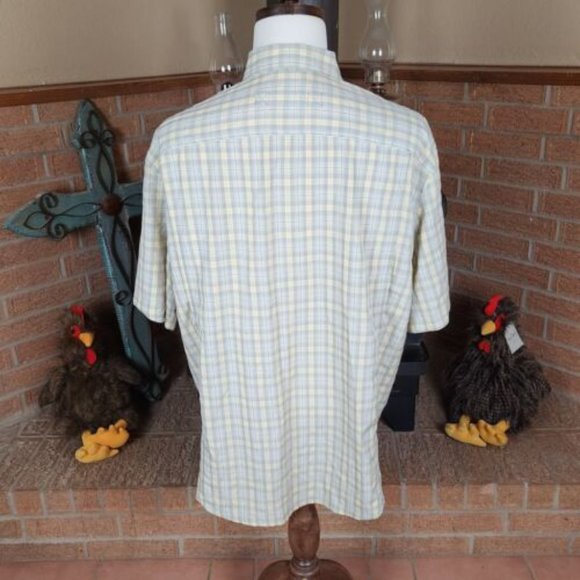 Duluth Trading Co. Vented Fishing Shirt Size XL Yellow Plaid - Picture 3 of 8
